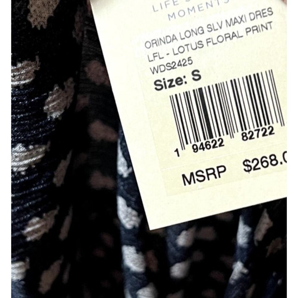 FAHERTY Orinda Long Sleeve Maxi Dress Sz S - Picture 4 of 11